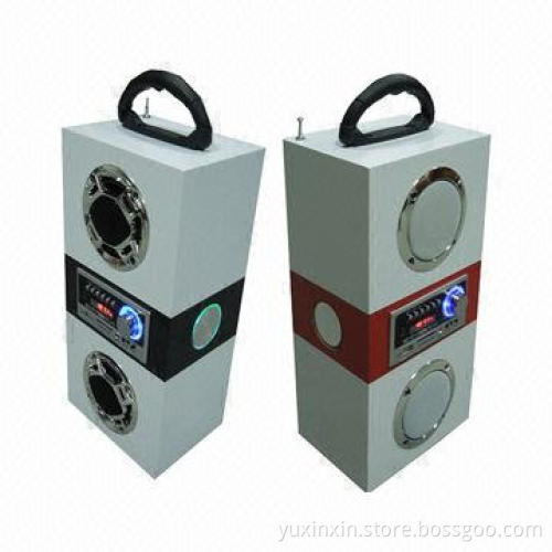 Wooden Speakers with Colorful Toning Press-button